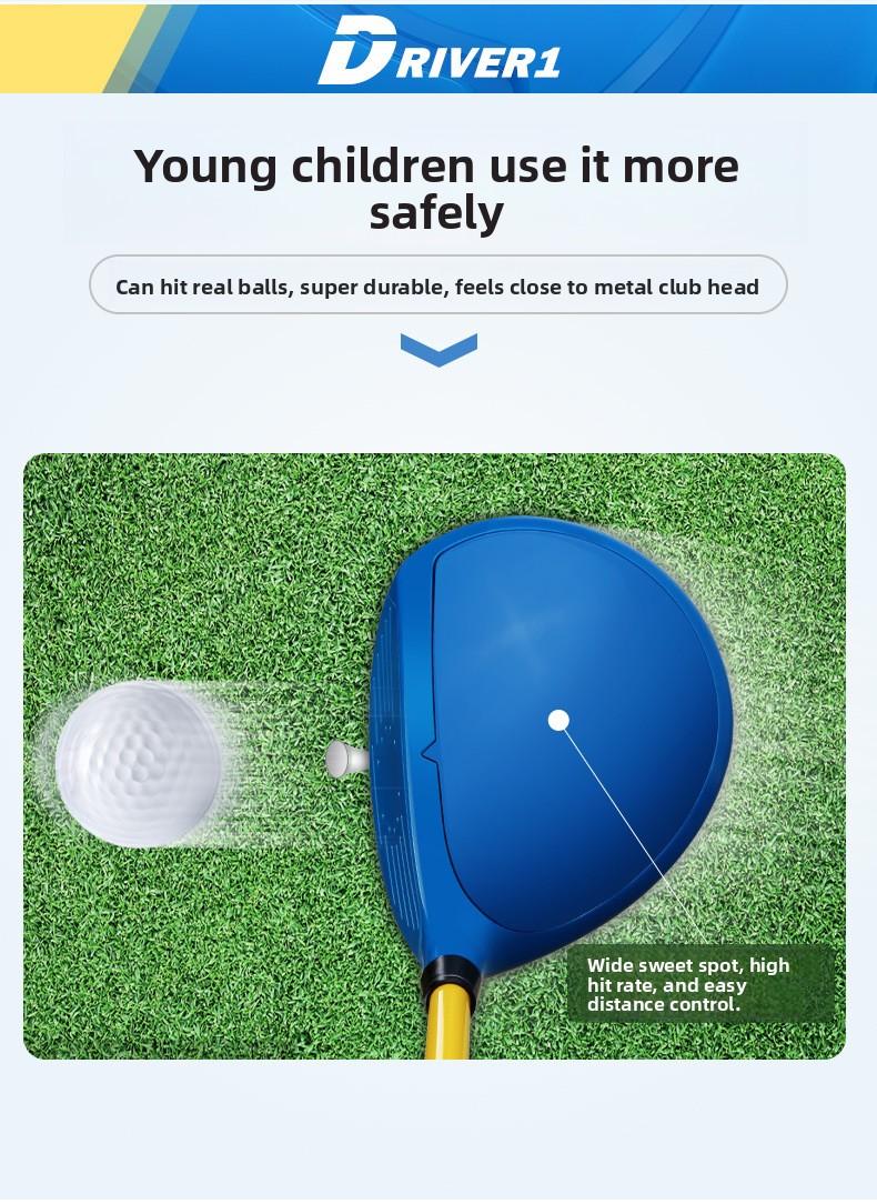 Children's Plastic Golf Club - Driver (No.1 Wood) - Beginner Practice Equipment for Boys and Girls - Ultra-Light Carbon