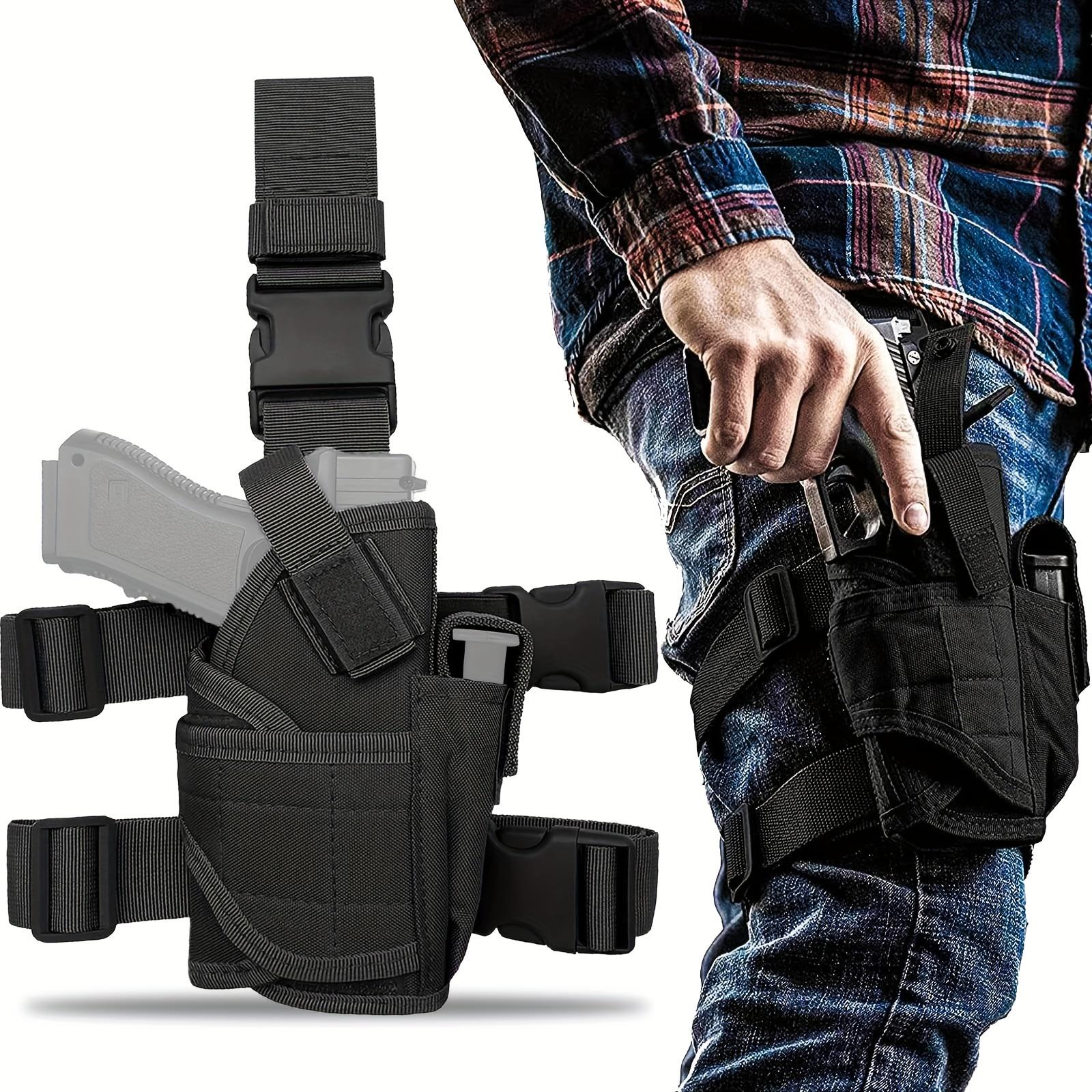 Leg holster; Adjustable right thigh holster with magazine pouch Tactical Equipment