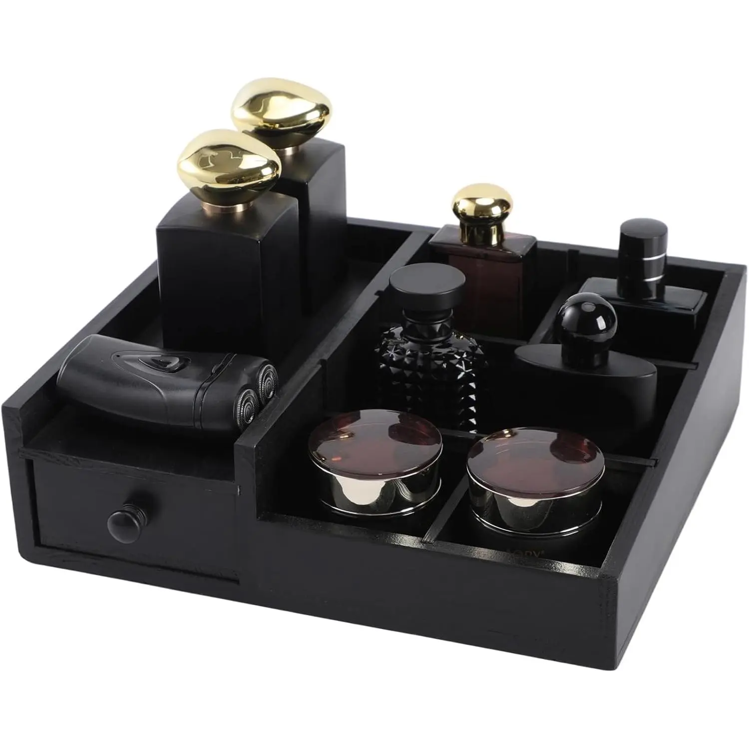 Cologne Organizer for Men,Cologne Stand,Dresser Organizer,Mens Room Decor | Bathroom Counter Organizer,Cologne Tray,Cologne Organizer,Perfume Organizer,Adjustable Detachable Partitions,Gifts for Men