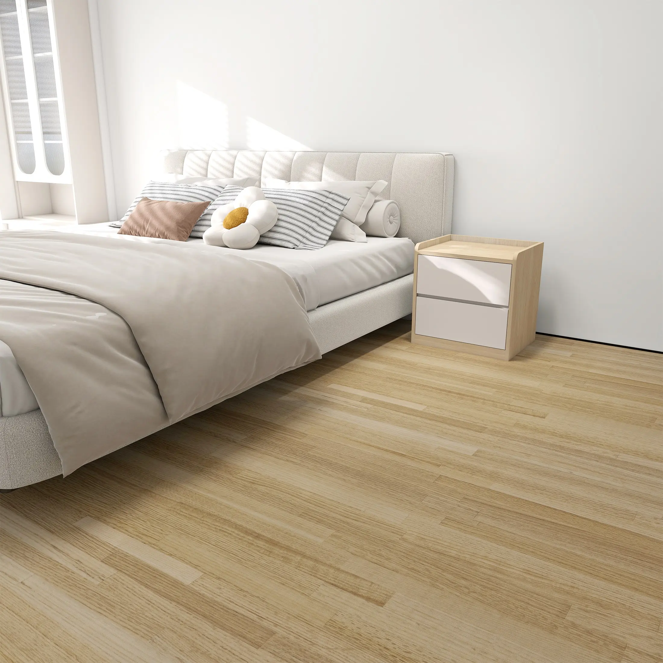 1 Roll Peel and Stick Wood Vinyl Flooring Roll, 40cm*200/300/500/1000cm Size Options, 3 Colors , Residue-Free Self-Adhesive for Living Room & Bedroom Renovation