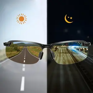 Photochromic Driving Glasses Auto Tint, Day Night Vision Sunglasses, Anti Blue Light UV Protection Glasses, Lightweight Sport Eyeglasses for Men Women Driving