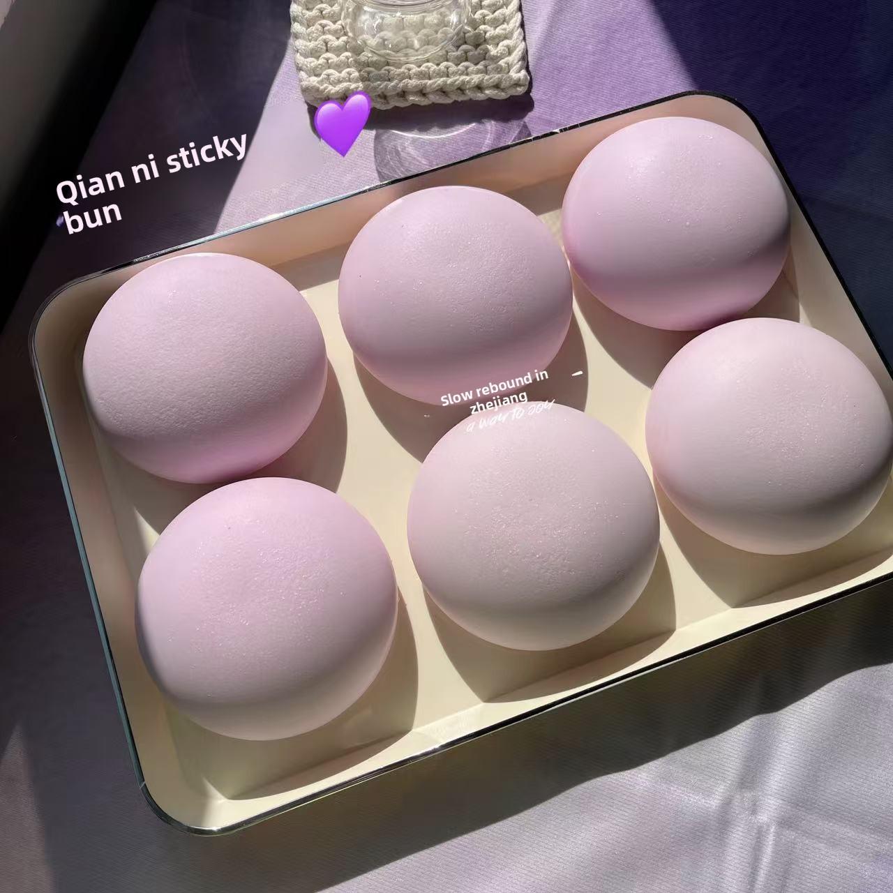 Super Soft Sticky Taro Bun Squishy, Floppy Lazy Rebound, Slow Rising, Scented Stress Relief Squeeze Fidget Toy