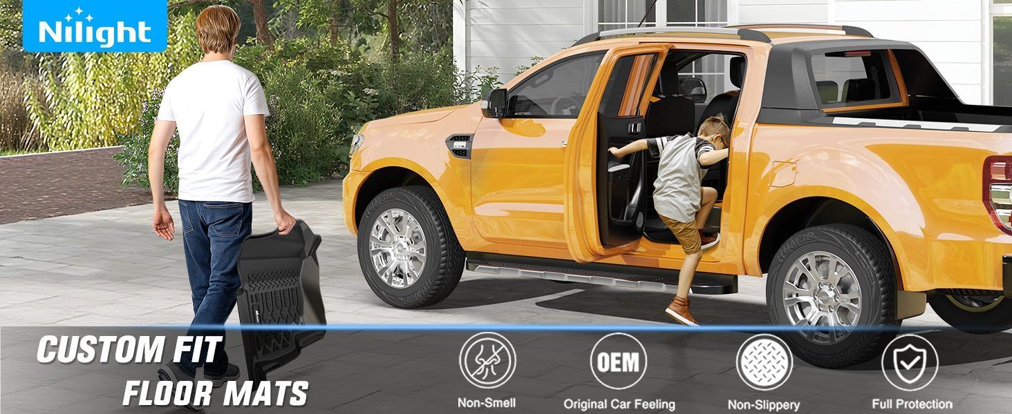 Nilight TPE Floor Mats for Chevy Silverado GMC Sierra Crew Cab 1500 2500 2500HD 3500HD 1999-2006, 2007 Silverado GMC Sierra Classic Body,2000-2006 Suburban Yukon XL Escalade ESV