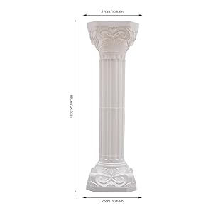 Wedding Roman Column 2pcs Roman Columns Wedding Column Stand,Wedding Landscaping Roman Pillar Plastic Greek Column Statue Plant Holder for Wedding Event Party Decorative, White Ornaments Decoration