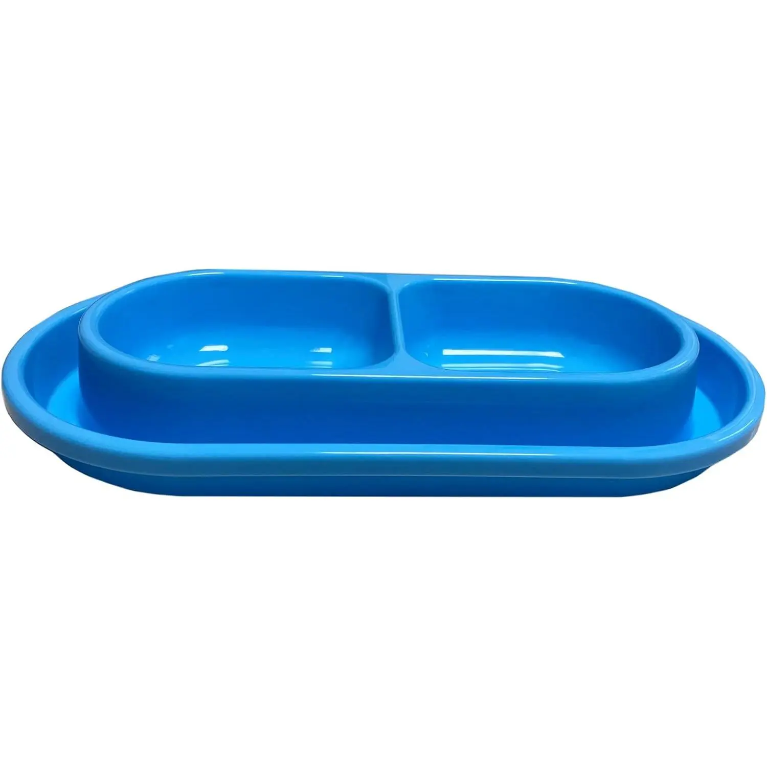 Anti-Ants Pet Food & Water Bowl - 32 oz Baby-Grade Rubber Dish, Insect-Proof for Small/Medium Cats & Dogs (Blue)