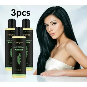 3 bottles of rosemary shampoo, containing rosemary extract and vitamin E, deep cleaning, mild moisturizing, Hydrating, suitable for all hair types, natural ingredients, suitable for men and women