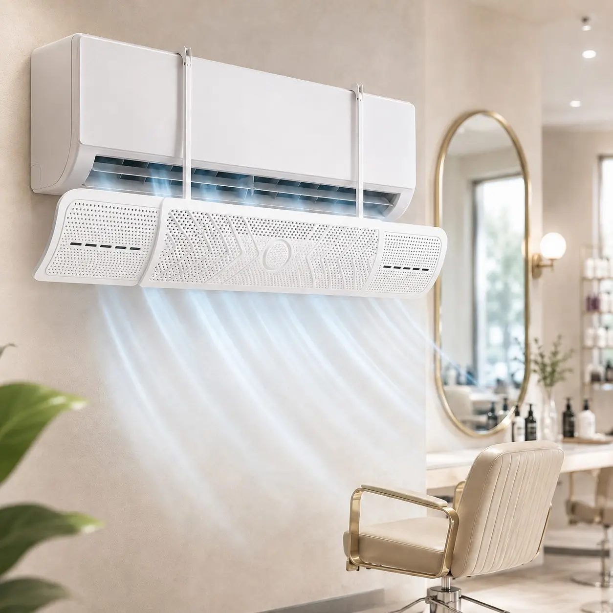 No-Drill Wall-Mounted Air Conditioner Wind Deflector, Adjustable Directional Air Guide, Durable Home Use, Suitable for Bedroom, Living Room, Office