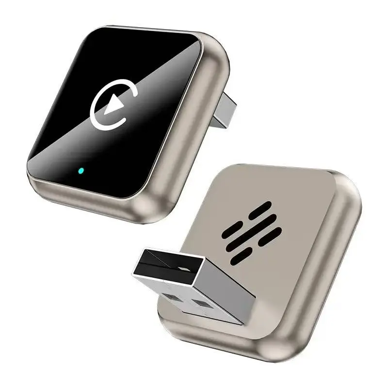 2026 Latest Glass Texture Dual Mode Wireless Carplay Adapter, Compatible with Apple and Android, Wired to Wireless Converter