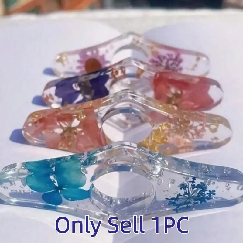 Resin Gel Pressed Flower Bookmark, Reading Accessory, Thumb Rest, Book Support Stand, Elegant Design for Books & Readers