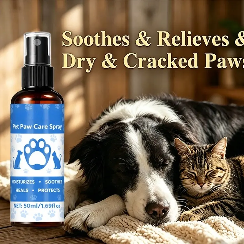 Pet Paw Care Spray: Relieves paw pad dryness after walks—simple daily care with just a quick spray.