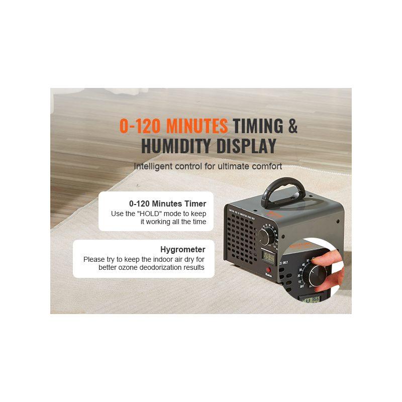VEVOR Ozone Generator, 36000mg/h Ozone Machine Odor Remover, High Capacity Commercial/Industrial Ozone Generator Machine, Home Air Ionizers Deodorizer with 0-120 min Time Setting for Rooms, Cars, Pets VEVOR Ozone Generator, 36000mg/h Ozone Machine Odor Remover, High Capacity Commercial/Industrial Ozone Generator Machine, Home Air Ionizers Deodorizer with 0-120 min Time Setting for Rooms, Cars, Pets