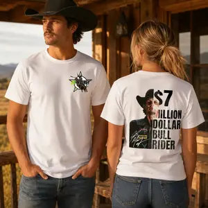 JB Mauney Shirt, 7 Million Dollar Bull Rider Tee, Rodeo Cowboy Graphic T Shirt, Western Bull Riding Fan Shirt, Country Rodeo Gift For Men Women vintage clothing oversized tshirt women  shirts women custom shirt women purple rain shirt