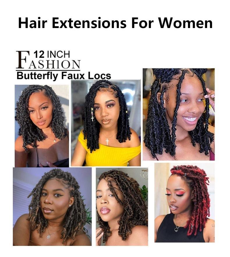 DB-Fashion Butterfly Faux Locs Hair Extensions Easy Install Crochet Braids Hair-DB