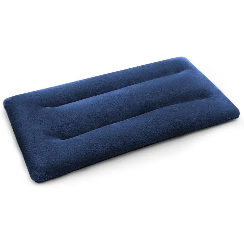 Microwave heating pad 6 x 12 small heating pad, microwave bean bag heating pad, suitable for neck and shoulders, wet heat compress pillow, suitable for knees, muscles, joints, wrists (dark blue)