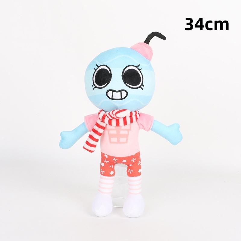 Dandy's World Game Role Pebble Dog Plush Toy Kawaii Cartoon Star-Time Pebble Pretty Present Coal Stuffed Pillow Toy Kids Gifts