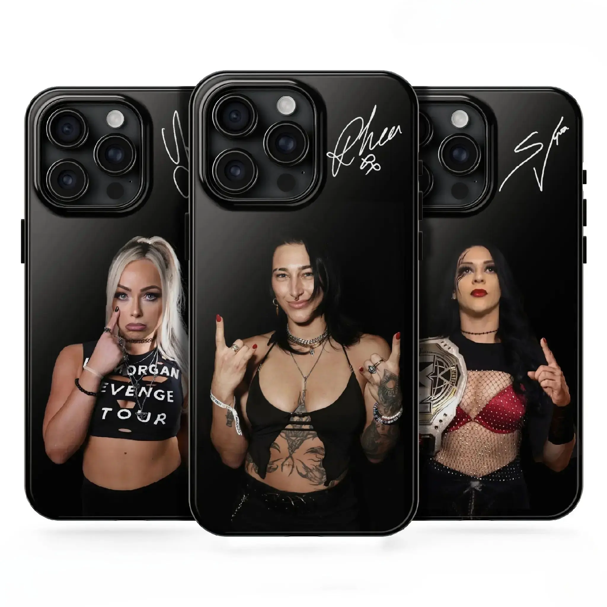 WWE Female Wrestler Iconic Stars TPU Soft Shell Phone Case, Legendary Collection, Multi-Model Fit for iPhone 12-17 Pro Max Pro Plus & Samsung Galaxy S22-S26 Ultra Plus, Stylish Gift for Fans