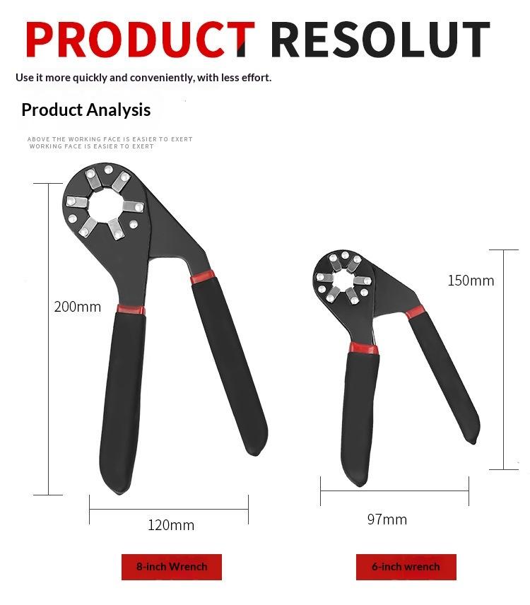 Multi-purpose wrench, torque-adjustable wrench, special tool for external hexagonal fastening.