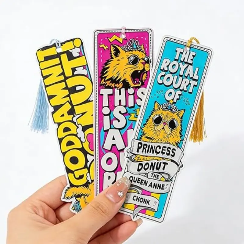 3Pcs Dungeon Crawler Carl Princess Donut Acrylic Bookmarks, Funny Cat Page Markers, Gifts for DCC Fans & Book Lovers (3PCS-Cat)