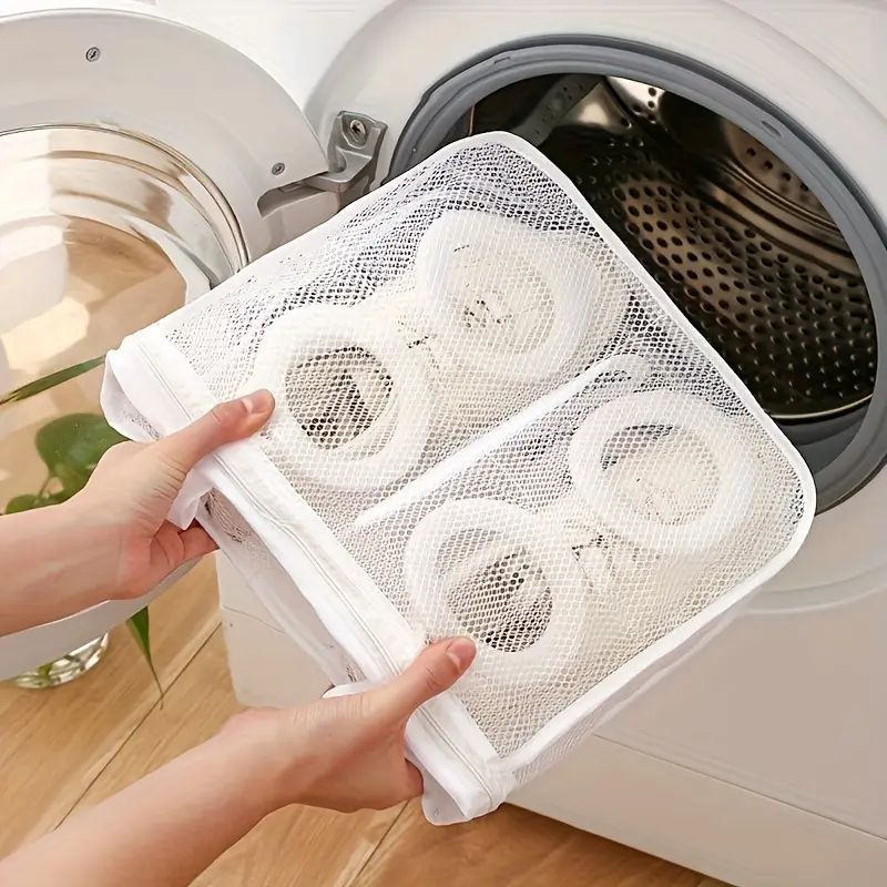 1 set of hanging shoe washing bag, machine wash anti deformation shoe protection mesh bag, household lazy shoe cleaning and drying integrated storage bag