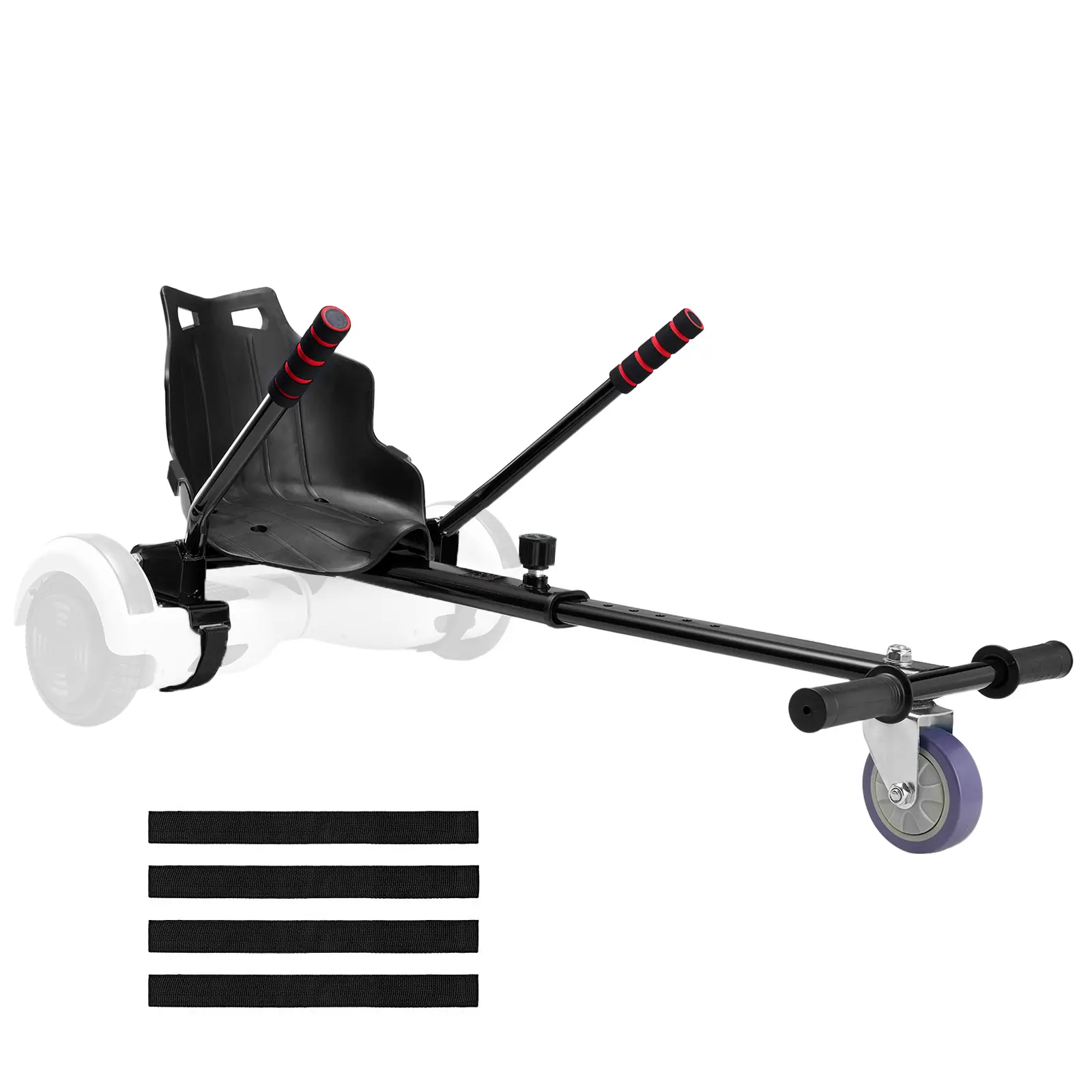 Hoverboard Trolley Attachment (Hoverboard Not Included) for Outdoor Use, Easy Control, Max 220lbs Frame Load Support, Regular Wheel Compatibility