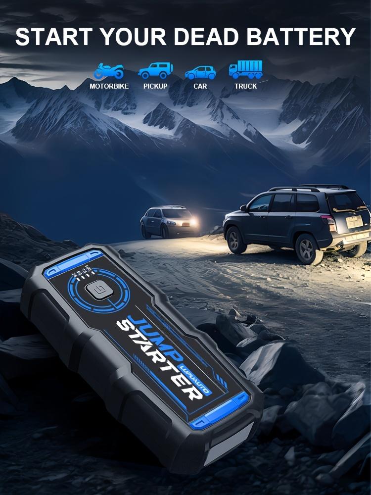 LUPUAUTO 2500A Portable Wireless Air Compressor Jump Starter with Digital Tire Inflator 150PSI Battery Pack USB Input Output LED Emergency Accessories Tools