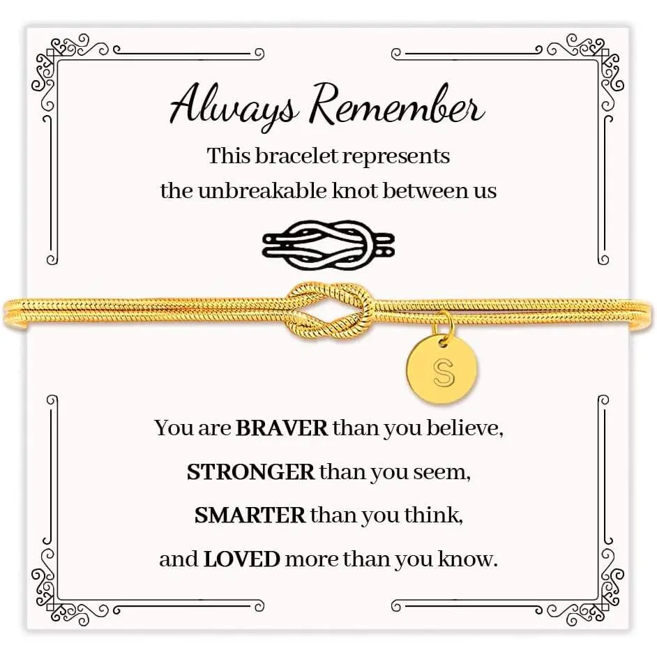 Initial Knot Bracelets for Women Celtic Knot Bracelet Letter Forever Love Infinity  Gifts for Women Her Lover Bridesmaids