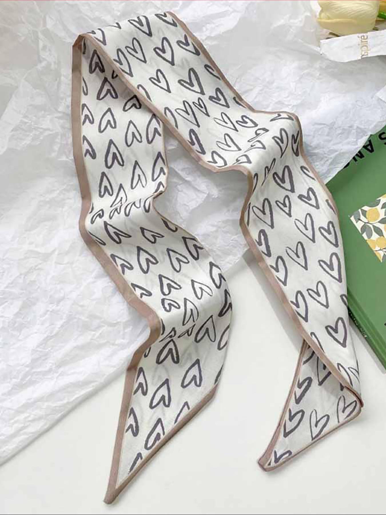 Boho Style Love Heart & Floral & Geometric Pattern Hair Band, Fashionable Hair Accessories for Women & Girls, Minimalist Bandana Headwear Suitable for Thick Hair