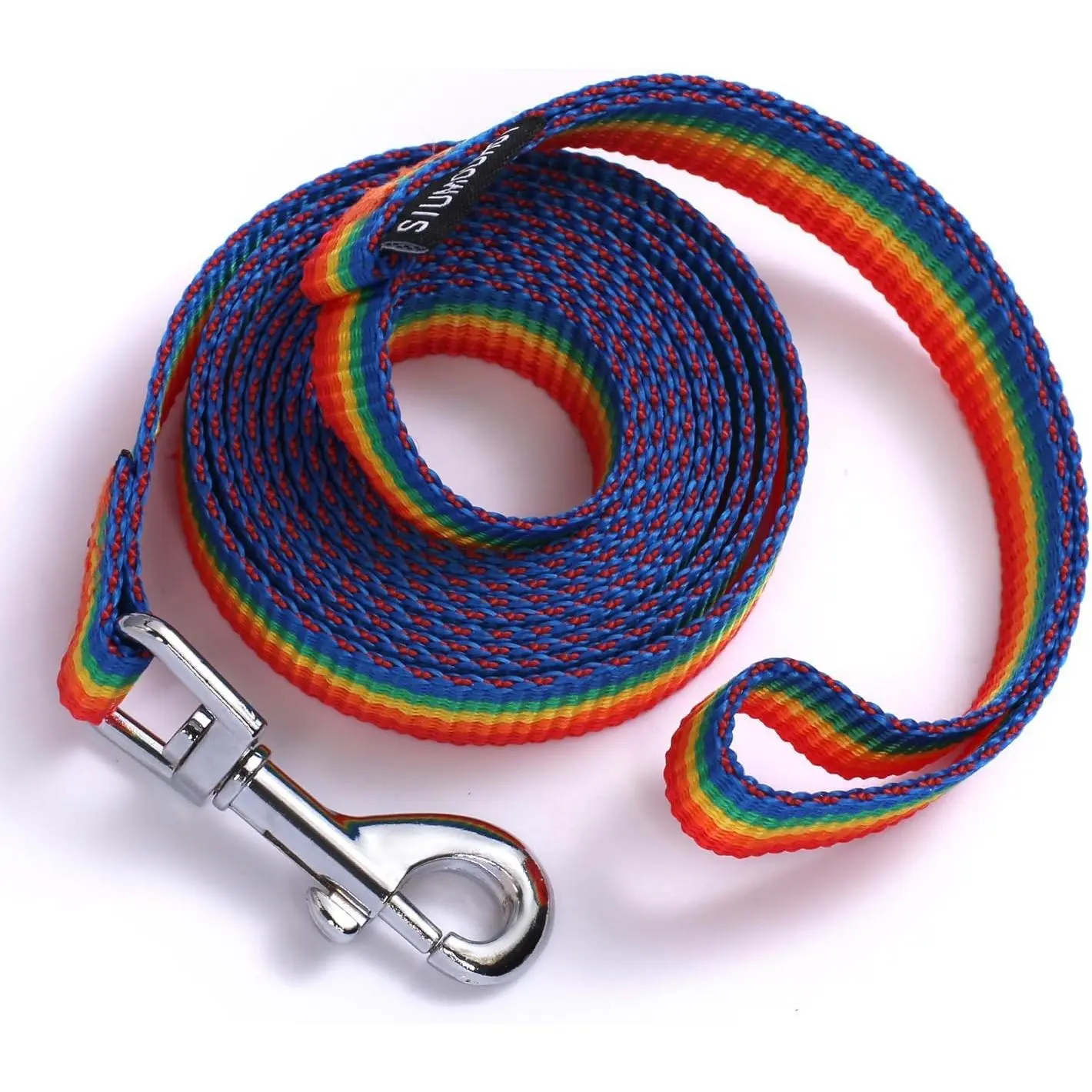 6 FT Puppy Leashes, Strong Traditional Style Leash with Easy to Use Collar Hook,Dog Lead Great for Small and Medium and Large Dog (Rainbow, 5/8 in x 6 ft)