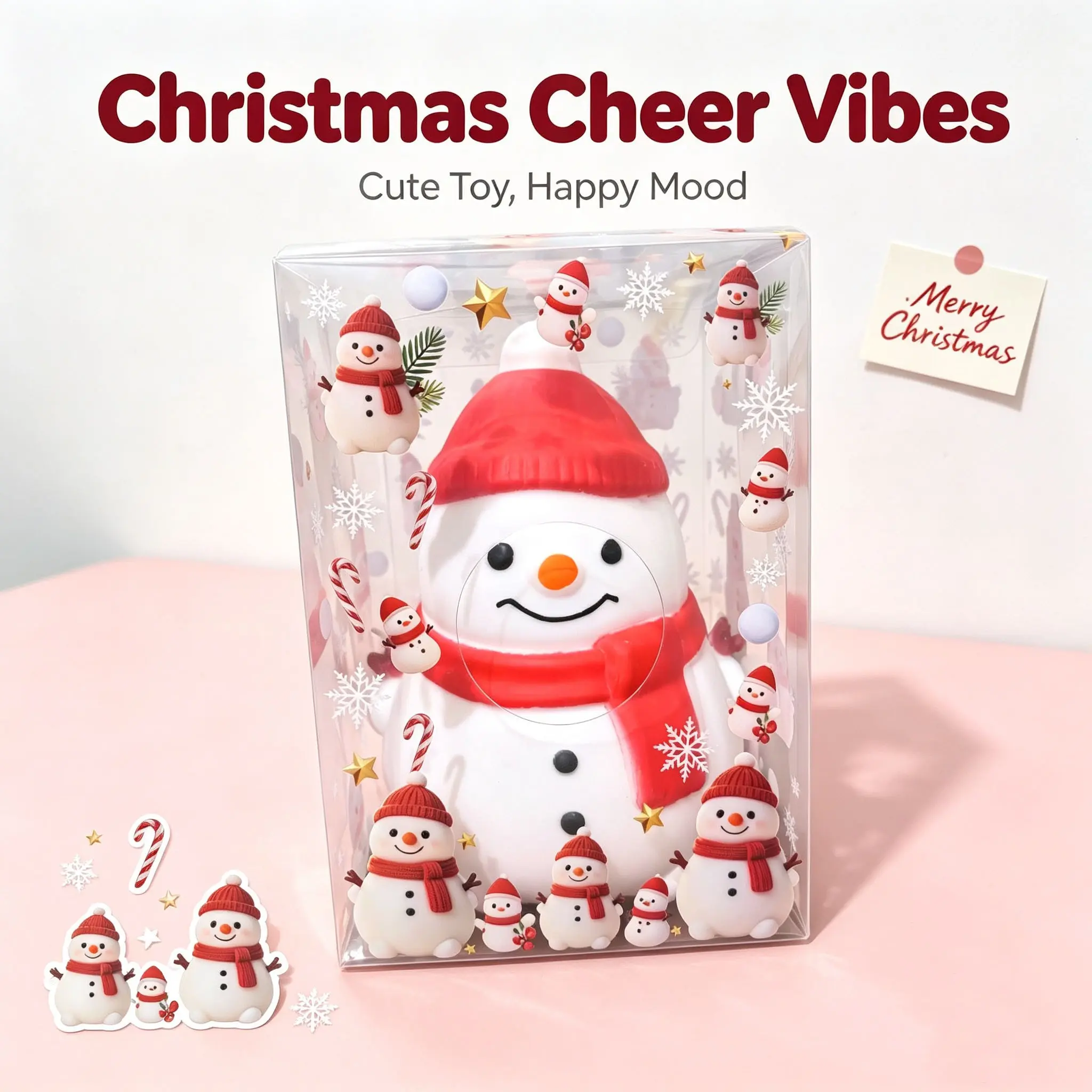 Christmas Snowman Stress Relief Toy, Soft Slow Rebound Pressure Release, Cute Sensory Relaxation Toy, Ideal Gift for Kids and Adults