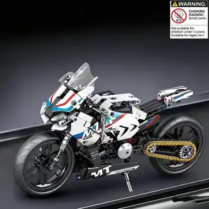 Technic Sport Motorcycle Building Toy 1-Pack, for 6 7 8 9 10 12 Year Old Boys Girls, ABS Heavy Motorbike Model Kit Educational Bricks Set, Home Room Desk Display, Birthday Gifts, 2026 TikTok Shop Summer Mega Sale