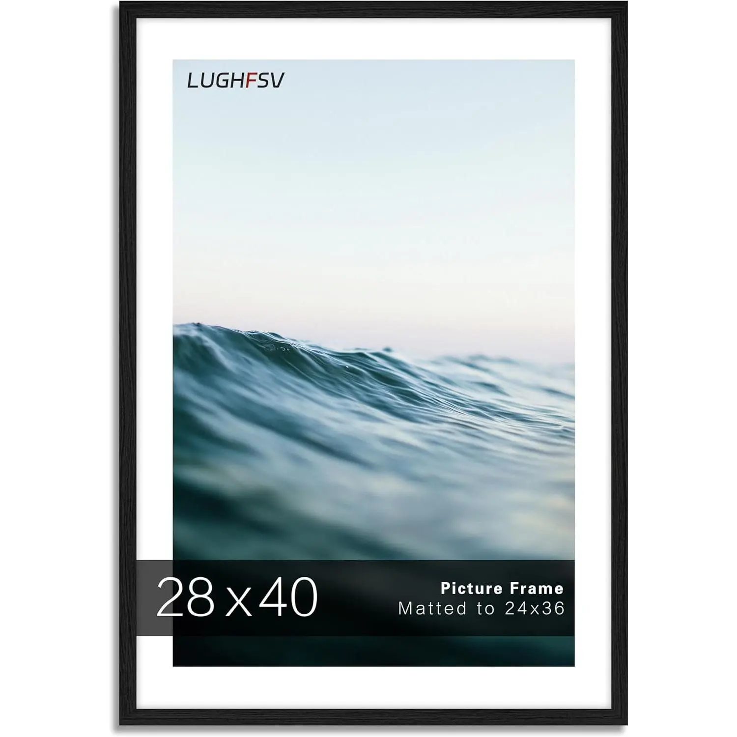 28x40 Picture Frame for Wall, Vertical or Horizontal Wall Hanging Large Poster Frame for Photo and Posters, Poster Frame 24x36 with Mat 28x40 Without Mat
