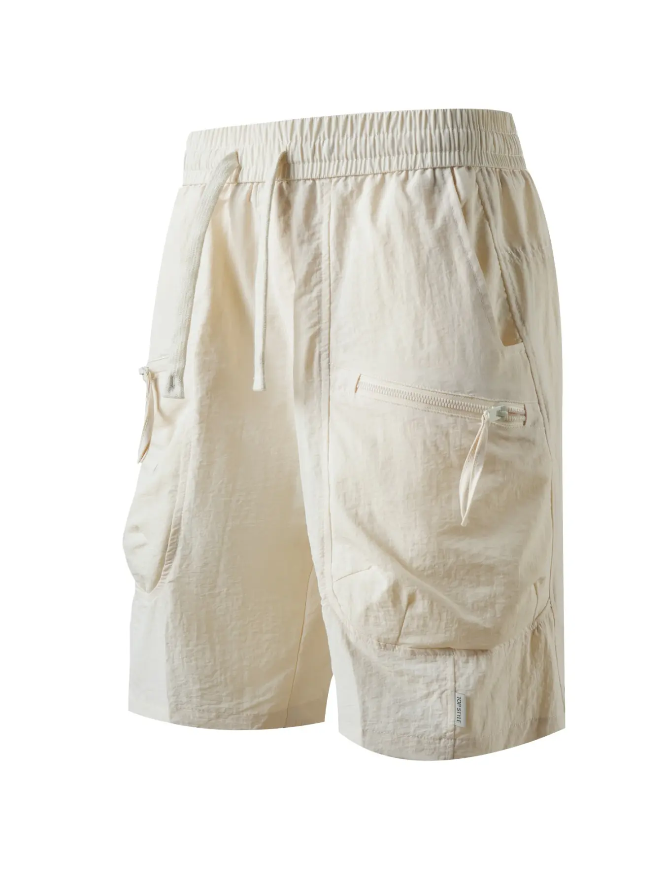 Men's Summer Lightweight Quick-Dry cargo shorts, Y2K Parachute Style, Multiple Pockets, Drawstring, Zipper, Casual Loose-Fit Short Pants, Chic Casual Shorts