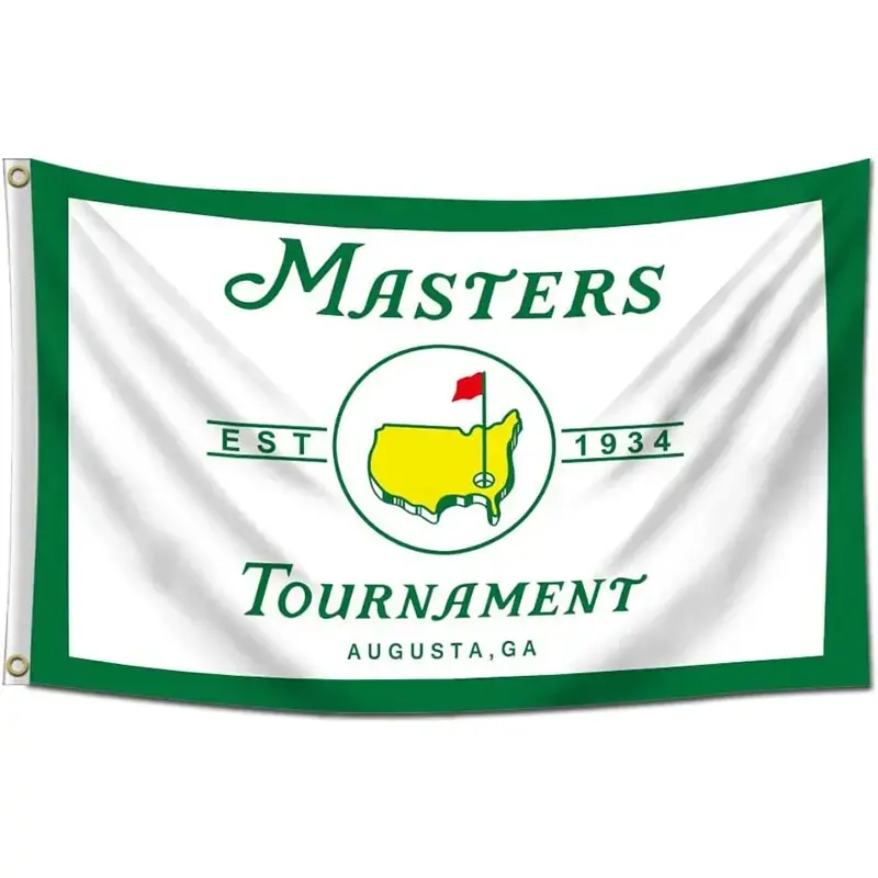 Masters Tournament Golf 3x5 Ft Flag with 4 Brass Grommets for Man Cave Wall Indoor Outdoor Room Decoration Home Wall Hanging Bedroom College Dorm and Garage Banner