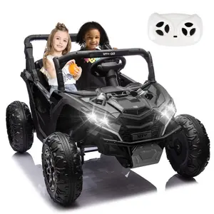 24V Two Seater Kids Ride On UTV with Remote Control, 4 Wheel Suspension, LED Lights, Music