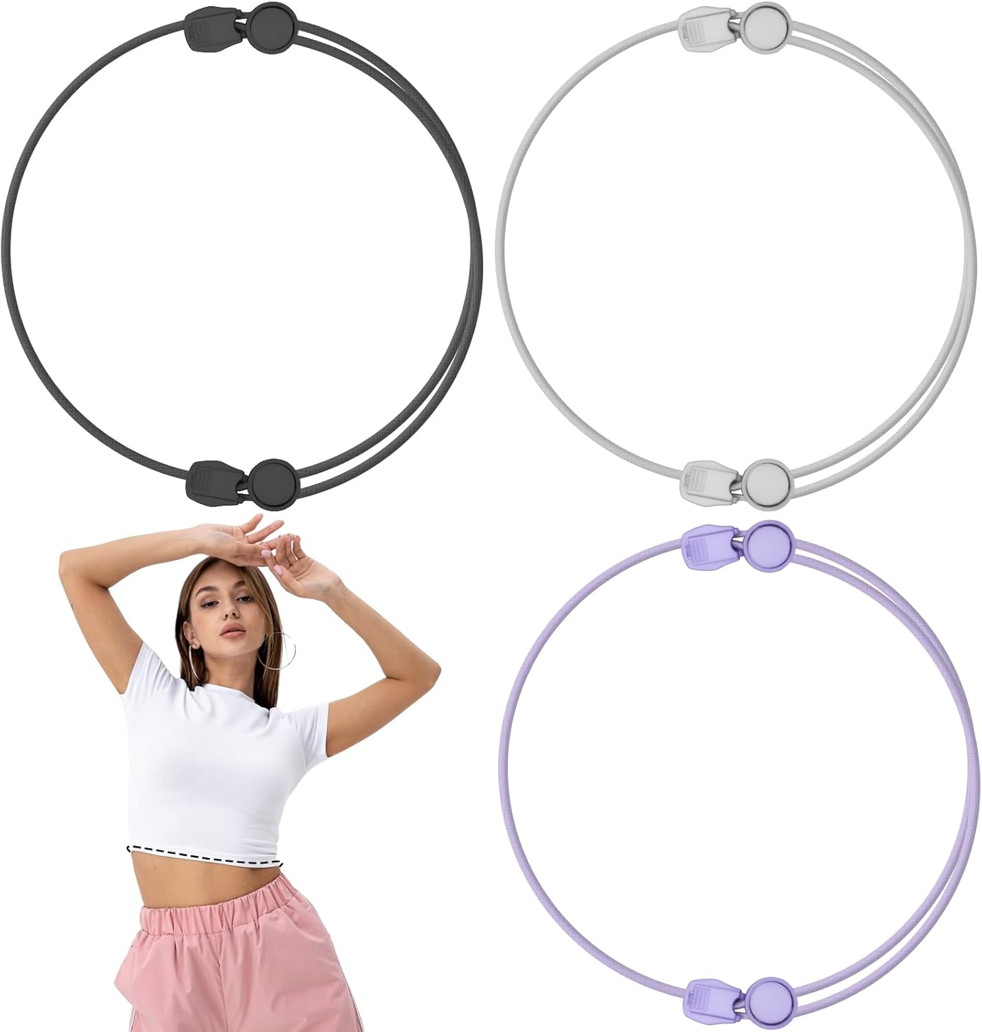 3 Pcs Adjustable Tuck Band, Shirt Bands for Tucking, Sweater Band Tuck Elastic Belt, Tuck Band for Cropping Shirts and Sweater, Shirt Cropping Band for Men Women Gift