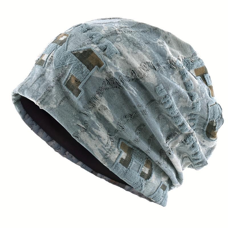 sex Vintage Letter Print  Beanie Hat – Lightweight No-Brim Elastic Stretch Skull Cap for Men and Women, Warm and Comfortable for All Seasons