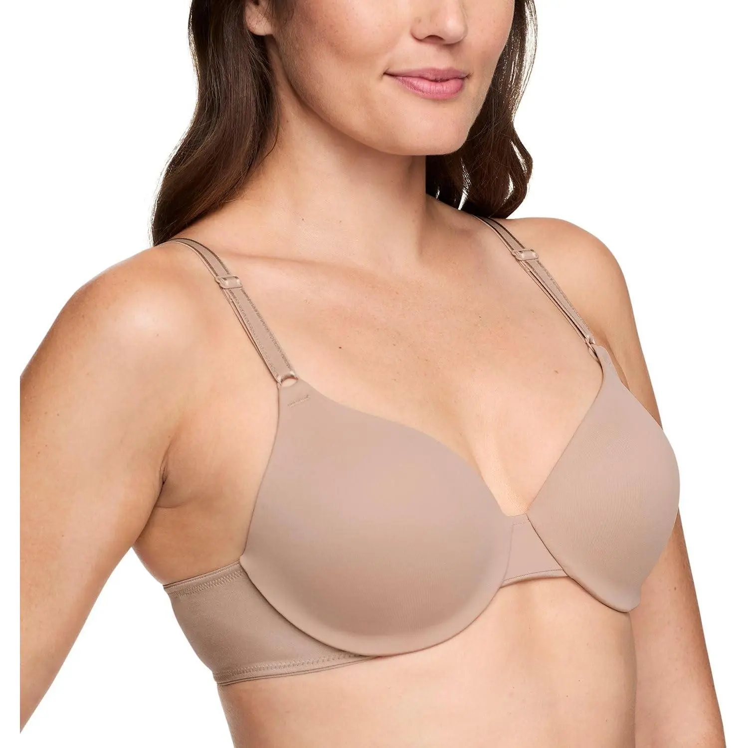 Women’s Full-Coverage Underwire Sports Bra - Hook & Eye Closure, Nylon Blend Smooth Fabric, Adjustable Straps, Supportive for Active Wear