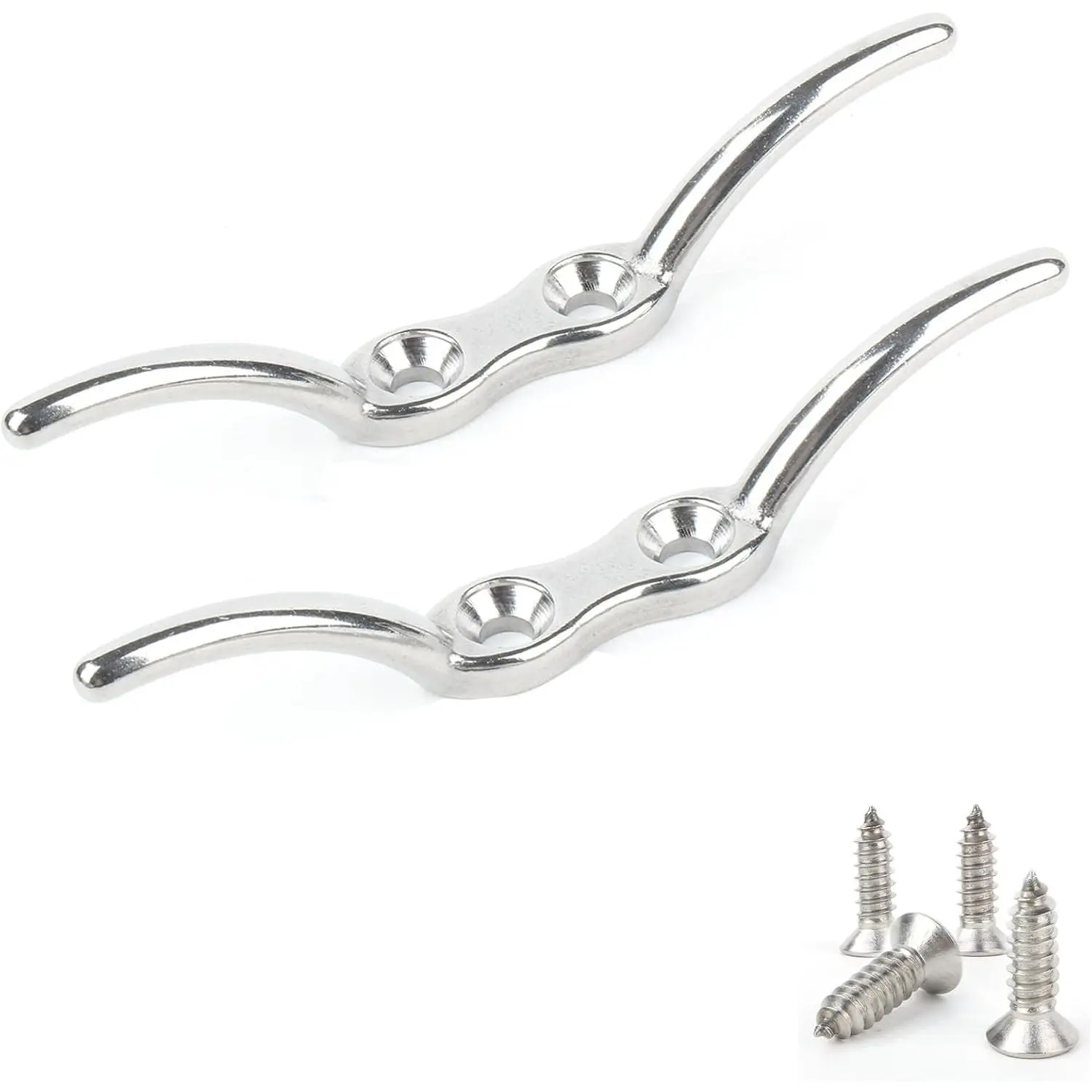 High-strength hardware for marine rope cleats, strong dock cleats, stainless steel deck boat cleats for mooring, SUS316 for kayaks