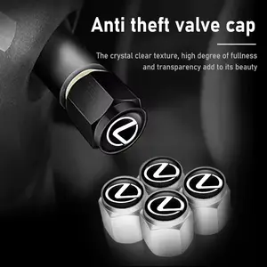 5pcs Car-Styling Wheel Tire Valve Rims Stem Caps Dust Decor, Compatible with Lexus Ct200h Es250 Es300h Nx300h Rx350 Is250 Is200 Gs300
