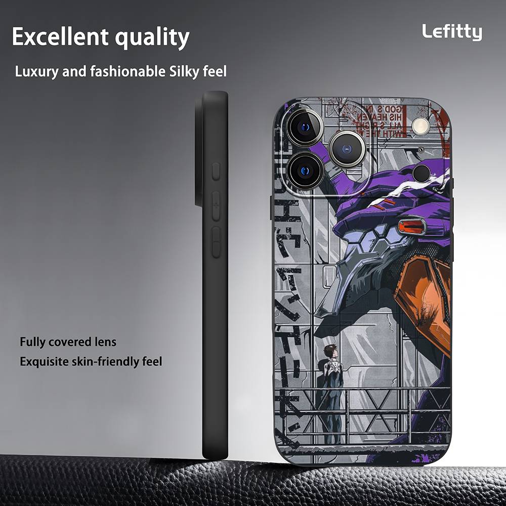 N-Neon--G-Genesis E-EvangelionS Phone Case For IPhone 17 16 15 14 13 12 11 Pro Max Plus Mini Black Frosted Soft Shell Funda