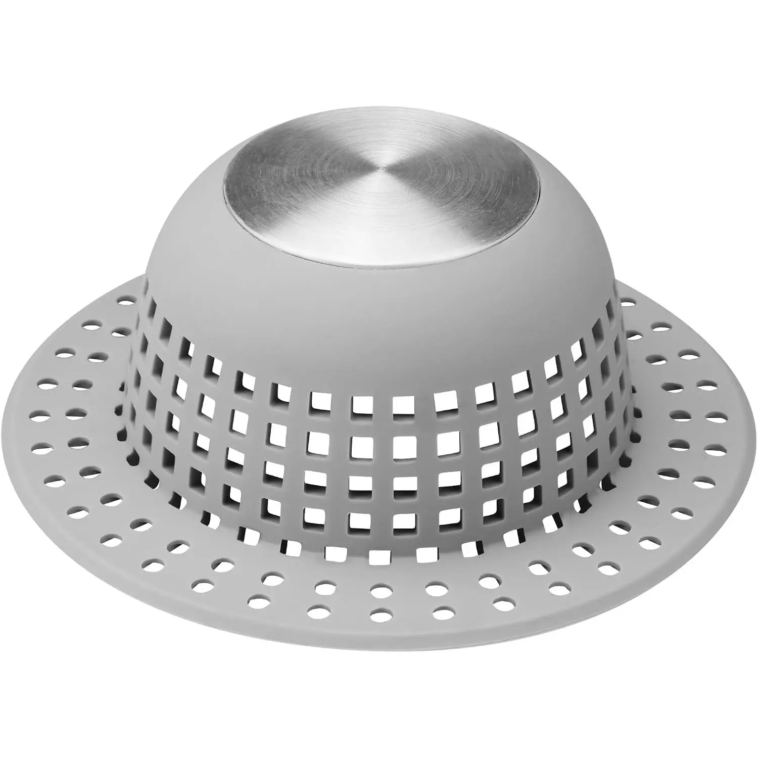 Shower Drain Hair Catcher Bathtub Drain Cover Sink Drain Protector | Bathroom Sink & Bathtub Drain Strainer for Pop-Up & Regular Drains,  Grey