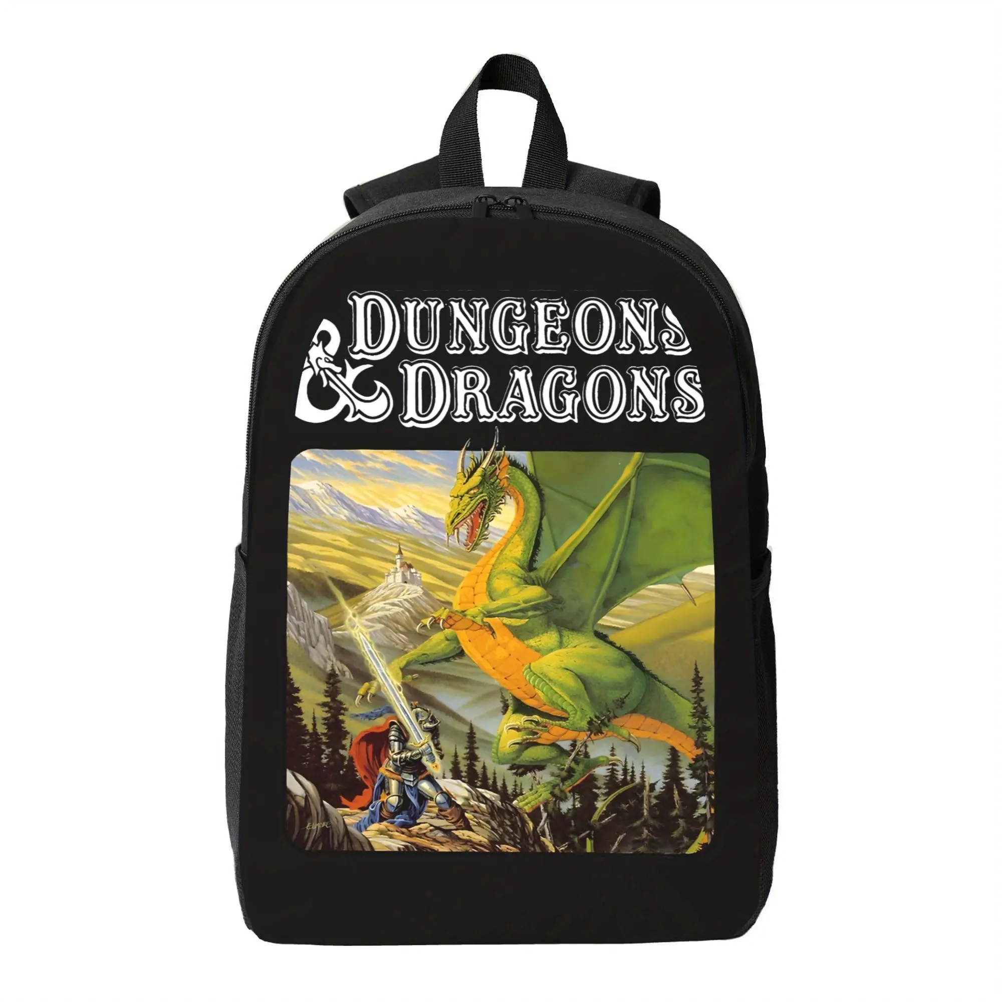 DND COM Chic Polyester Multi-Function School & Office Backpack for Male Professionals, Adjustable Straps, Zip Closure, Printed Panel, Hand-Wash Only Travel Bag
