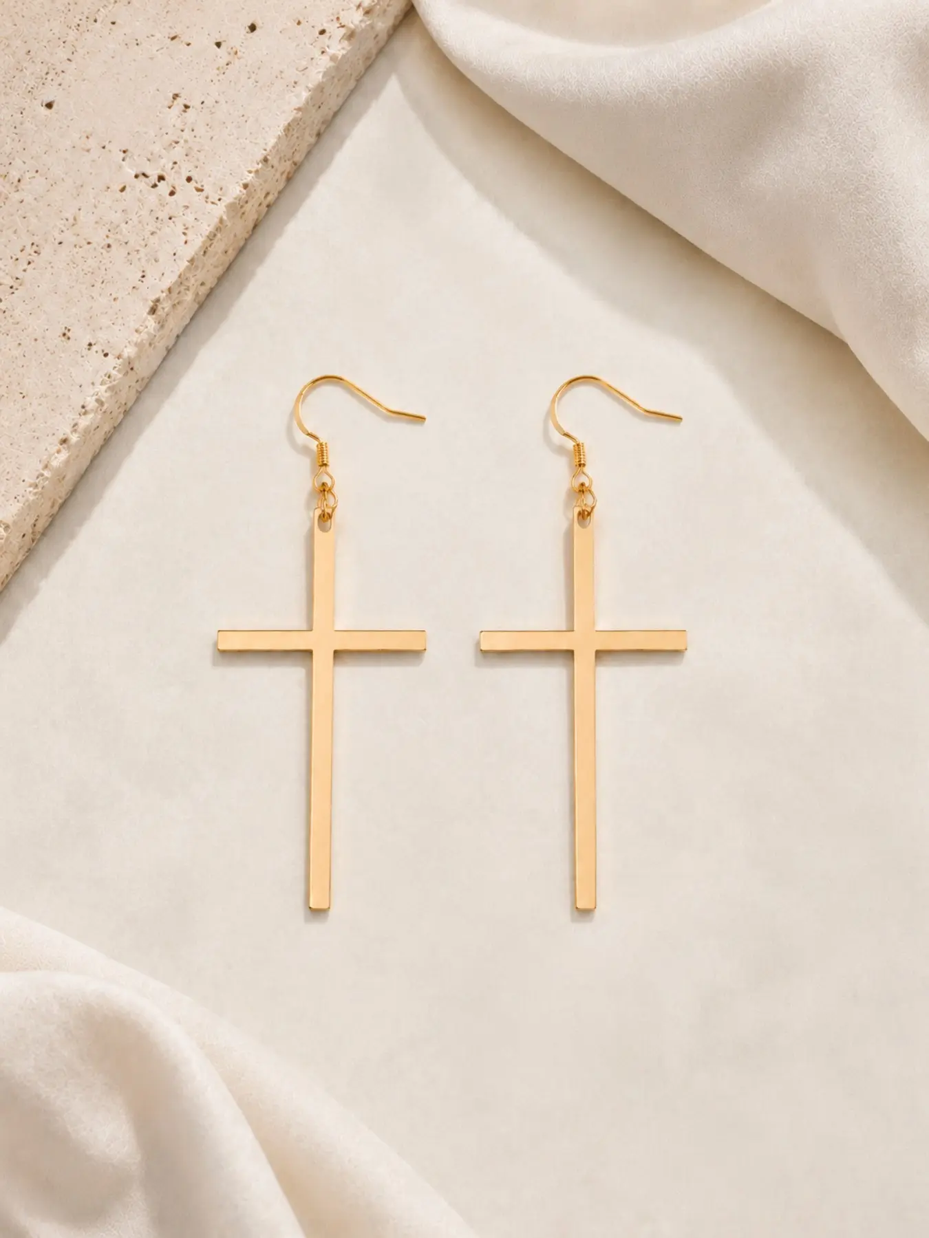 2 Pcs Cross Earrings Set Gold Silver Minimalist Dangle Cross Earrings Lightweight Alloy Unisex Jewelry Faith Inspired Religious Jewelry Gift for Her & Him Birthday Anniversary Holiday Daily Wear Cross Jewelry Gift Set Unisex Faith Cross Earrings US Luxury