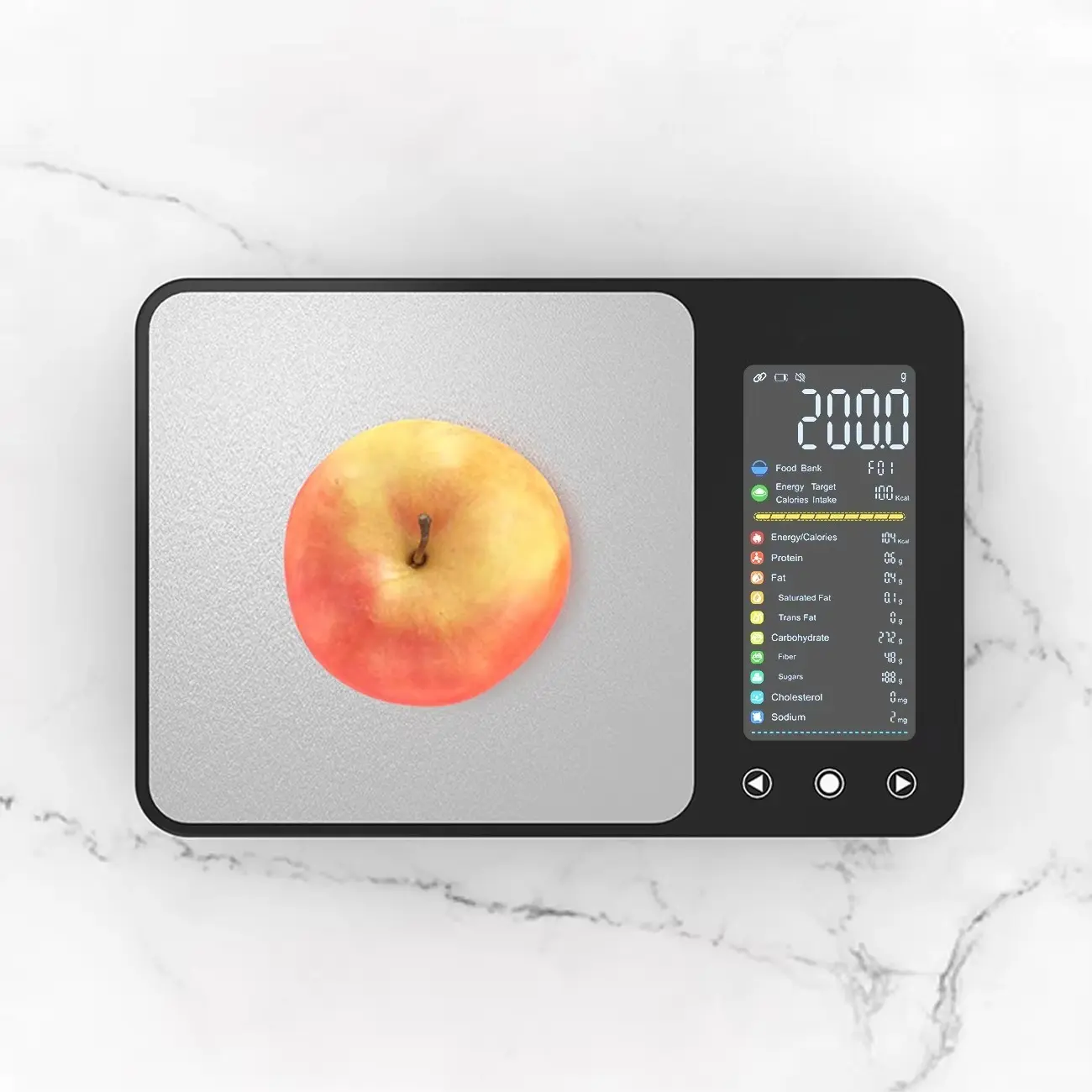 Compact Digital Kitchen Scale - LCD Display, 1g Precision, Tempered Glass, Customizable Smart Function, AAA Battery-Powered Weight Measuring Device (Universal Electronics Accessory)