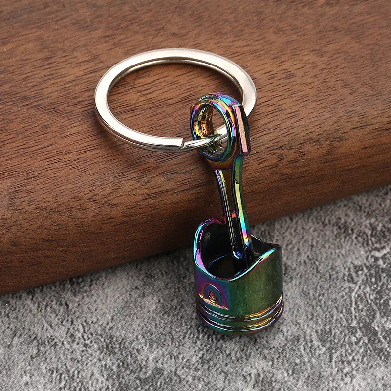 Creative Modified Car Engine Piston Metal Keychain, Promotional Giveaway Key Pendant, Zinc Alloy Keychain