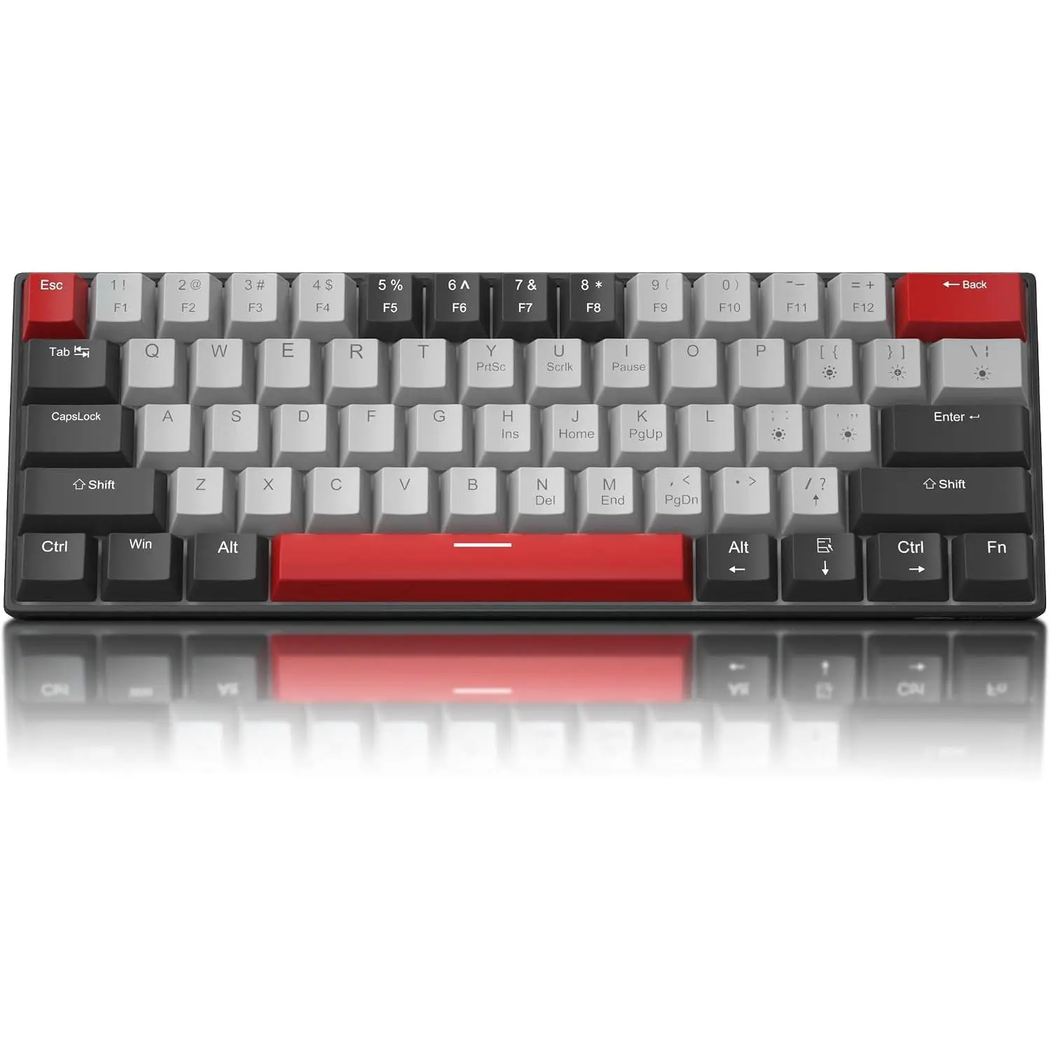 60% Mechanical Gaming Keyboard, Color Keycaps Gaming Keyboard with Clicky Blue Switches, Detachable Type-C  Mini Keyboard with Blue LED Light for/PC/Laptop