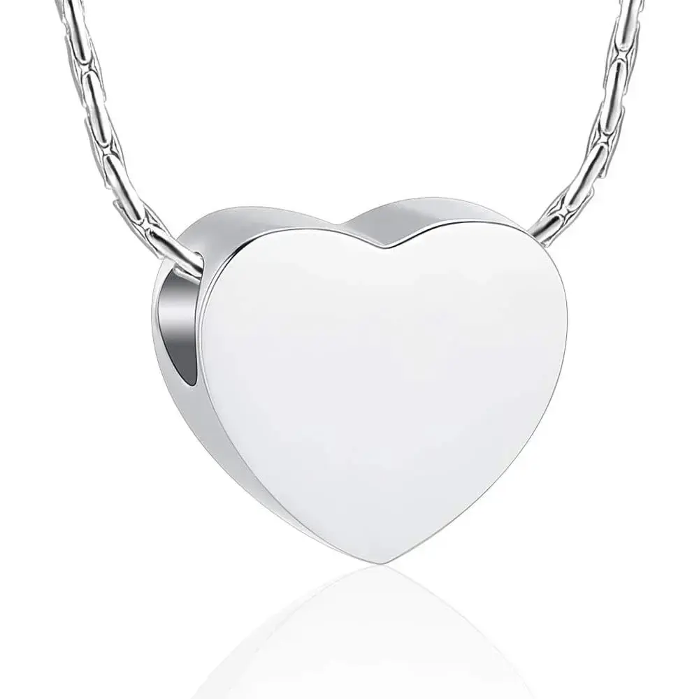 Cremation Jewelry for Ashes - Heart Pendant Memorial Urn Necklace Ashes Holder Stainless Steel Personalized Customization Keepsake Anniversaries
