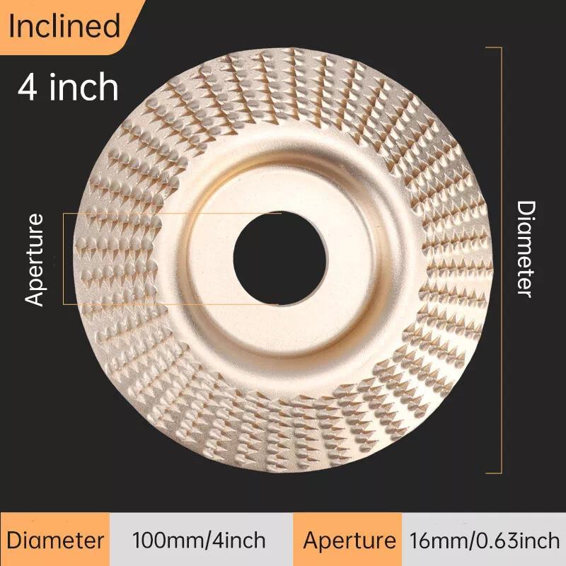 3PCS Grinding Wheel 4" Angle Grinder, Wood Carving Disc Tool for Sanding Polishing