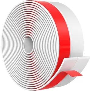 ?2026  Upgrade? Wide  Weather Stripping Door Seal with  Adhesive 2" x 20 ft, Draft Stopper Tape for Door Frame, Side and Bottom Gaps Strip for Glass Shower, White
