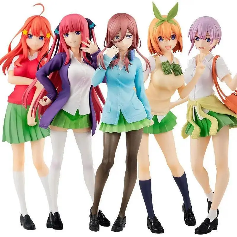 5 Toubun no Hanayome Anime Figure Nakano Ichika Nino Miku Yotsuba Itsuki PVC Statue Model Ornament Collection Toy For Fans